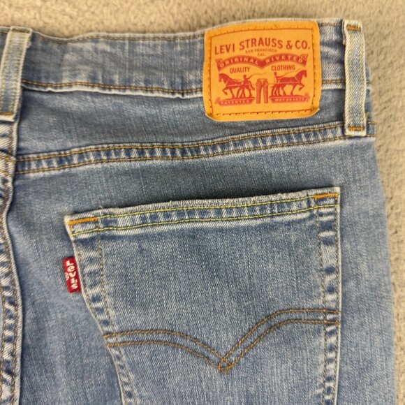 Levis Jeans Womens 32 Blue 725 Bootcut High Rise Light Wash Stretch Denim 32x29 - Picture 8 of 9